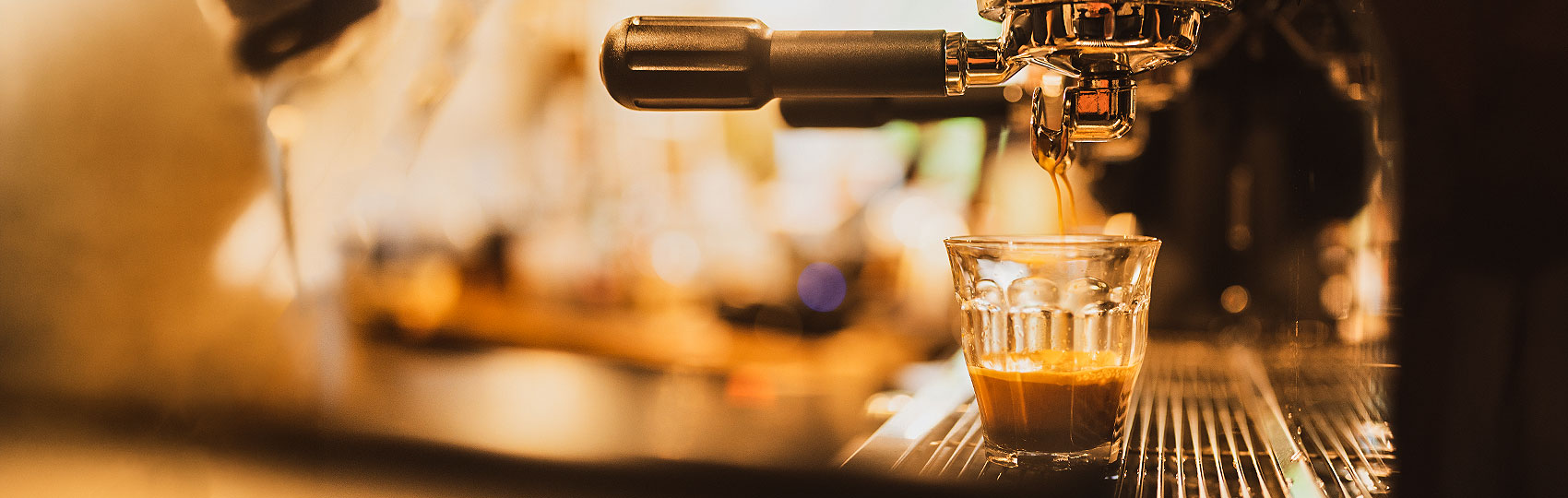 Smith and Local image of their espresso machine making coffee